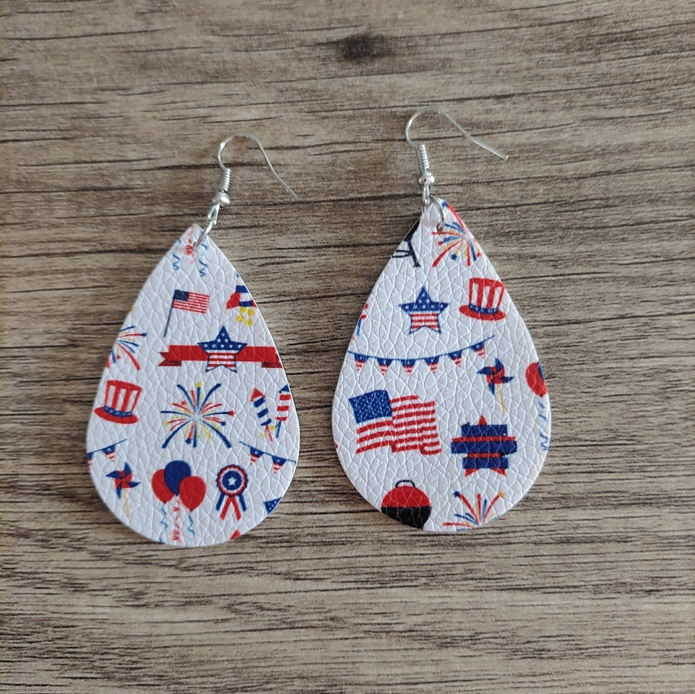 NWT Faux Leather Earrings